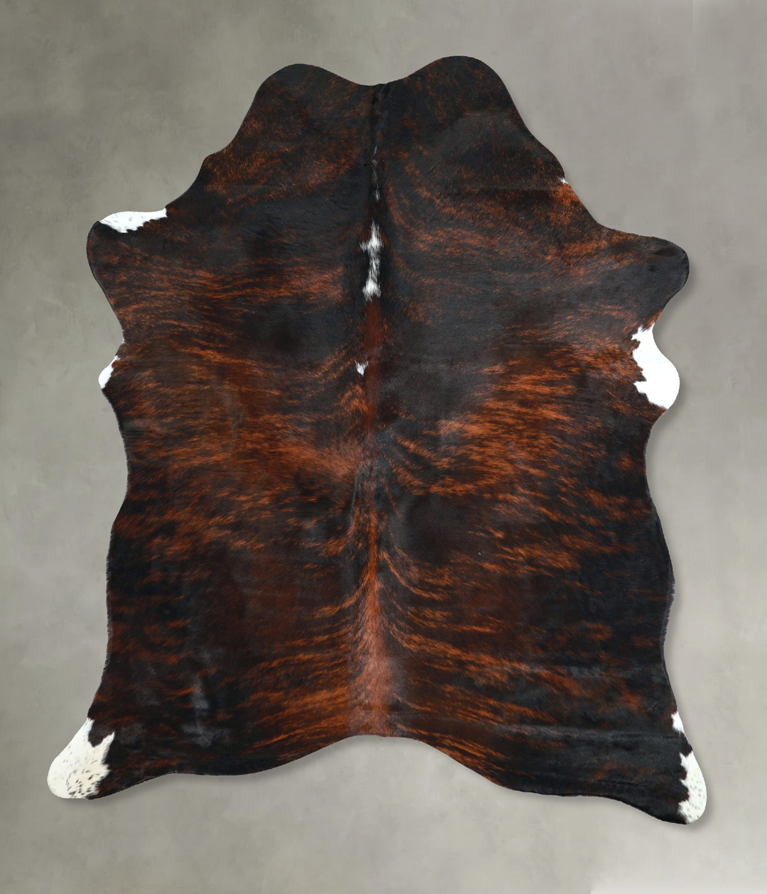 Dark Brindle Large Brazilian Cowhide Rug 6'10"H x 4'11"W #A48483 by Hu