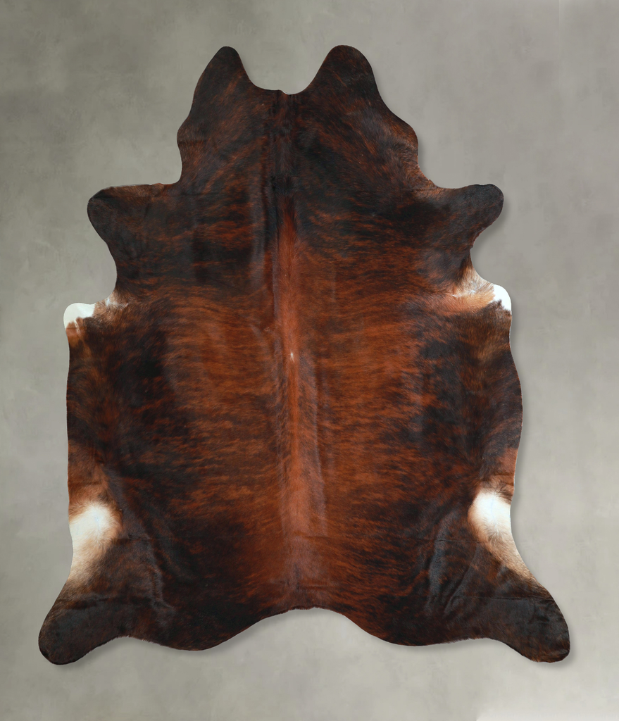 Dark Brindle XX-Large Brazilian Cowhide Rug 7'7"H x 6'9"W #A48485 by Hudson Hides