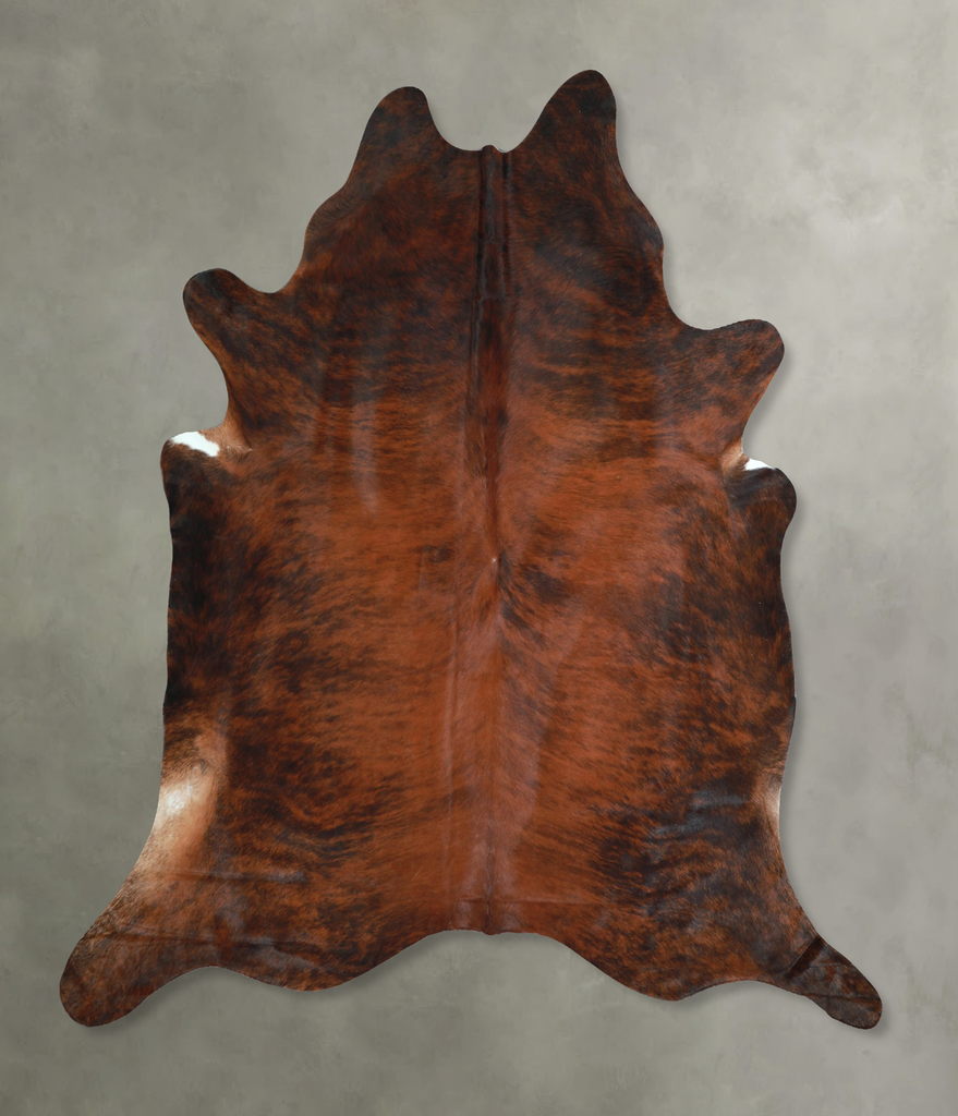 Dark Brindle X-Large Brazilian Cowhide Rug 7'3"H x 6'10"W #A48487 by Hudson Hides