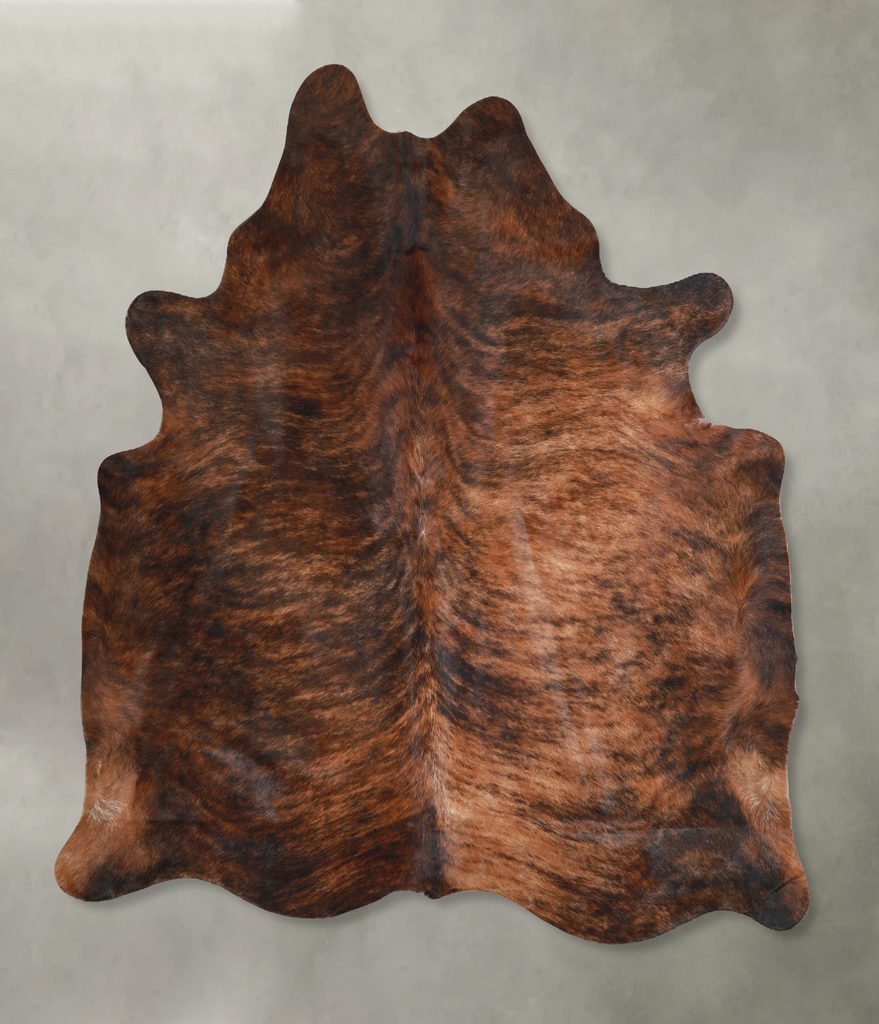Dark Brindle X-Large Brazilian Cowhide Rug 6'11"H x 6'2"W #A48488 by Hudson Hides