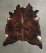 Dark Brindle X-Large Brazilian Cowhide Rug 6'11"H x 7'1"W #A48489 by Hudson Hides