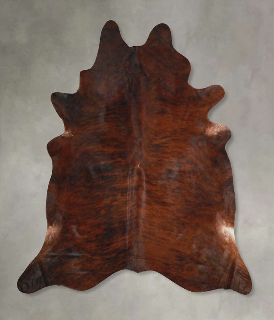 Dark Brindle XX-Large Brazilian Cowhide Rug 7'5"H x 6'10"W #A48490 by Hudson Hides