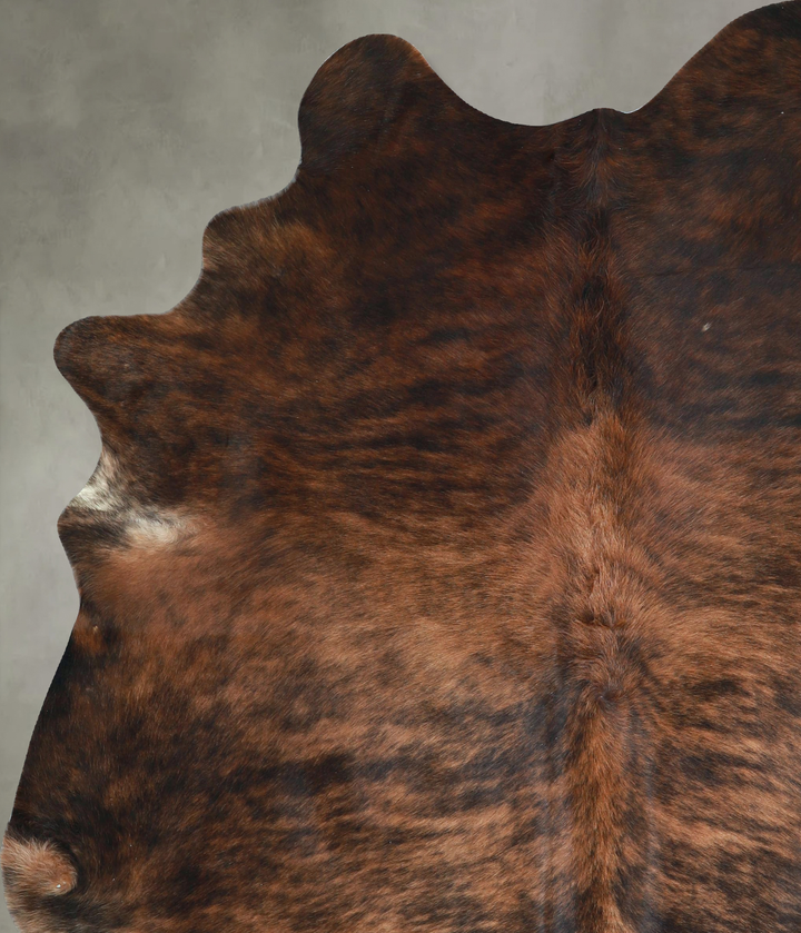 Dark Brindle X-Large Brazilian Cowhide Rug 7'5"H x 6'3"W #A48491 by Hudson Hides