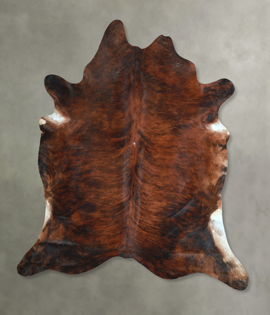 Dark Brindle X-Large Brazilian Cowhide Rug 7'4"H x 6'4"W #A48493 by Hudson Hides