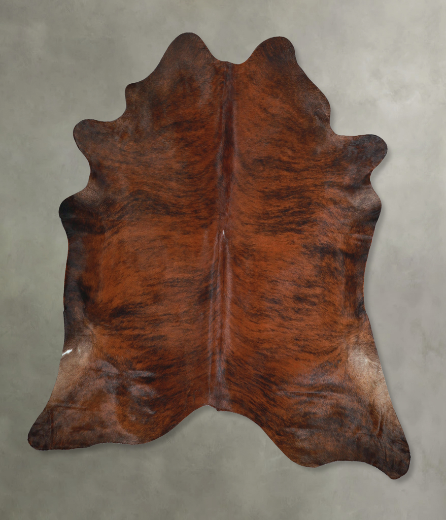 Dark Brindle X-Large Brazilian Cowhide Rug 7'3"H x 6'6"W #A48494 by Hudson Hides