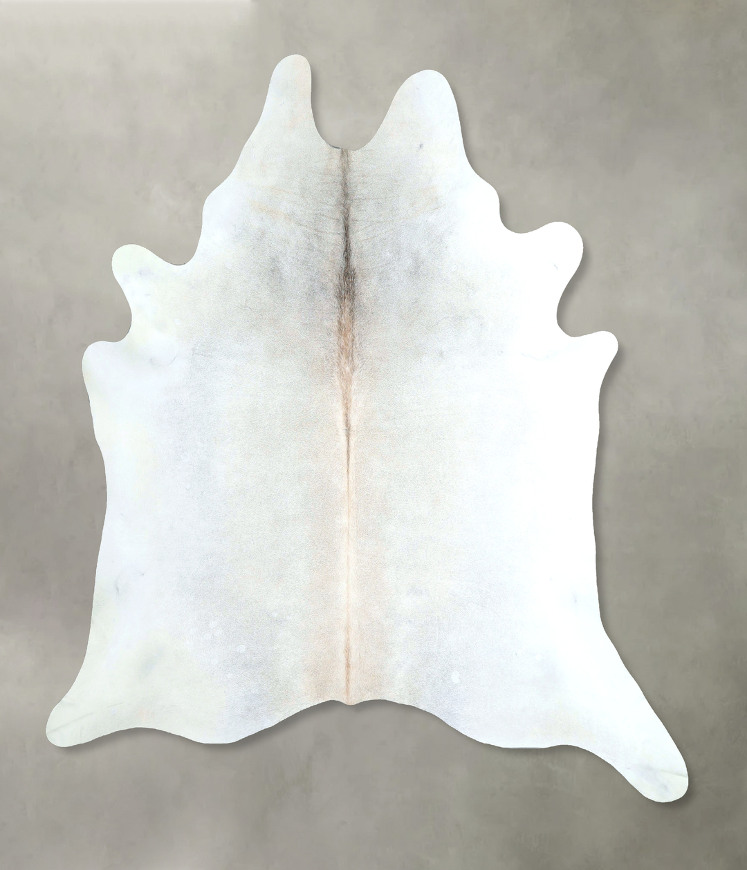 Grey with Beige X-Large Brazilian Cowhide Rug 7'4"H x 6'6"W #A48496 by