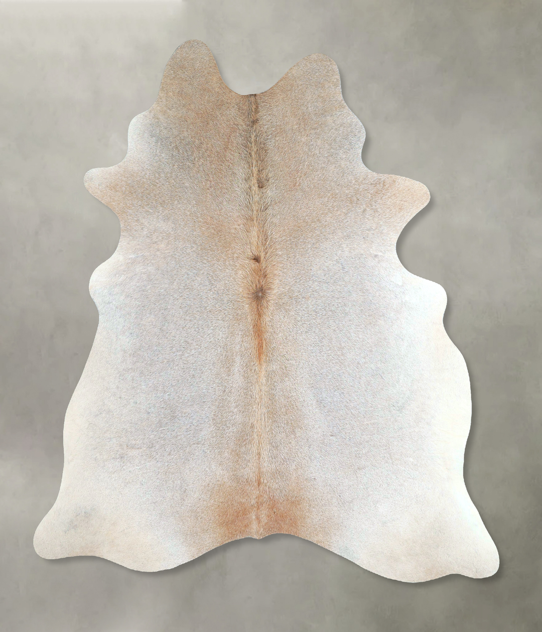 Grey with Beige Large Brazilian Cowhide Rug 6'5"H x 5'5"W #A48500 by H