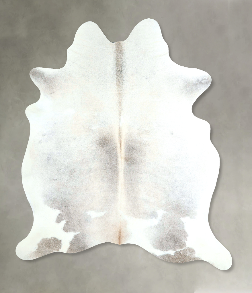 Grey with Beige Large Brazilian Cowhide Rug 6'6"H x 5'7"W #A48501 by Hudson Hides