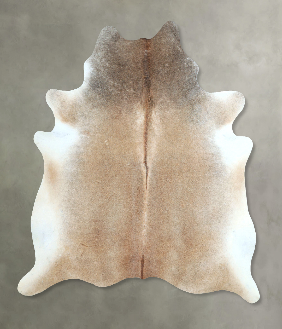 Grey with Beige X-Large Brazilian Cowhide Rug 7'2"H x 6'2"W #A48502 by