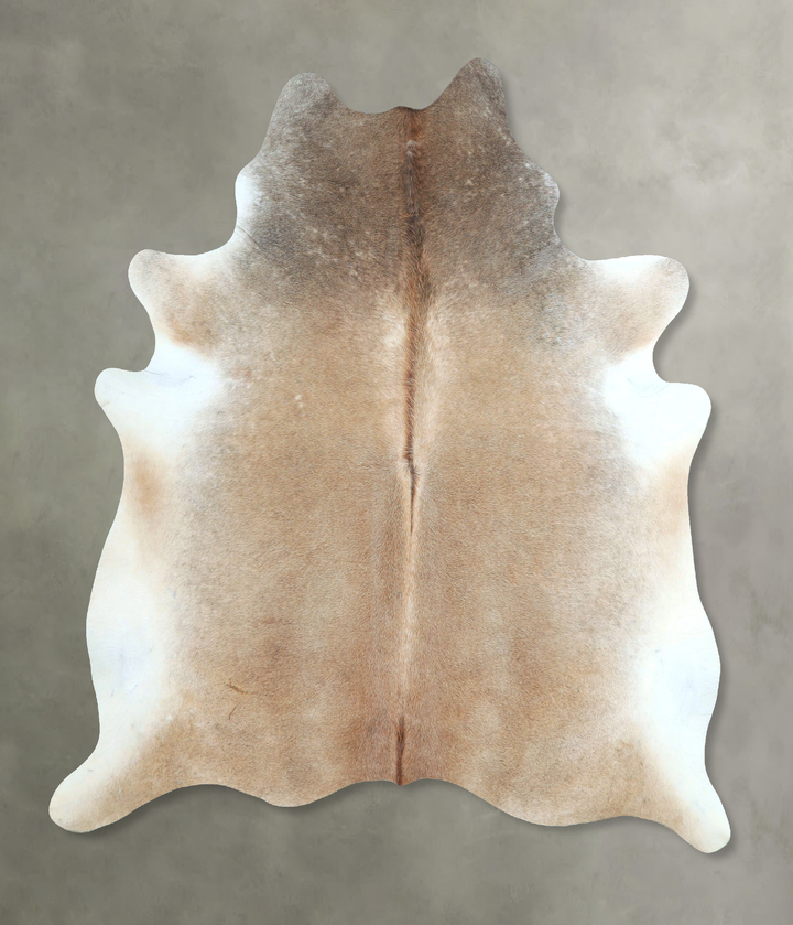 Grey with Beige X-Large Brazilian Cowhide Rug 7'2"H x 6'2"W #A48502 by Hudson Hides