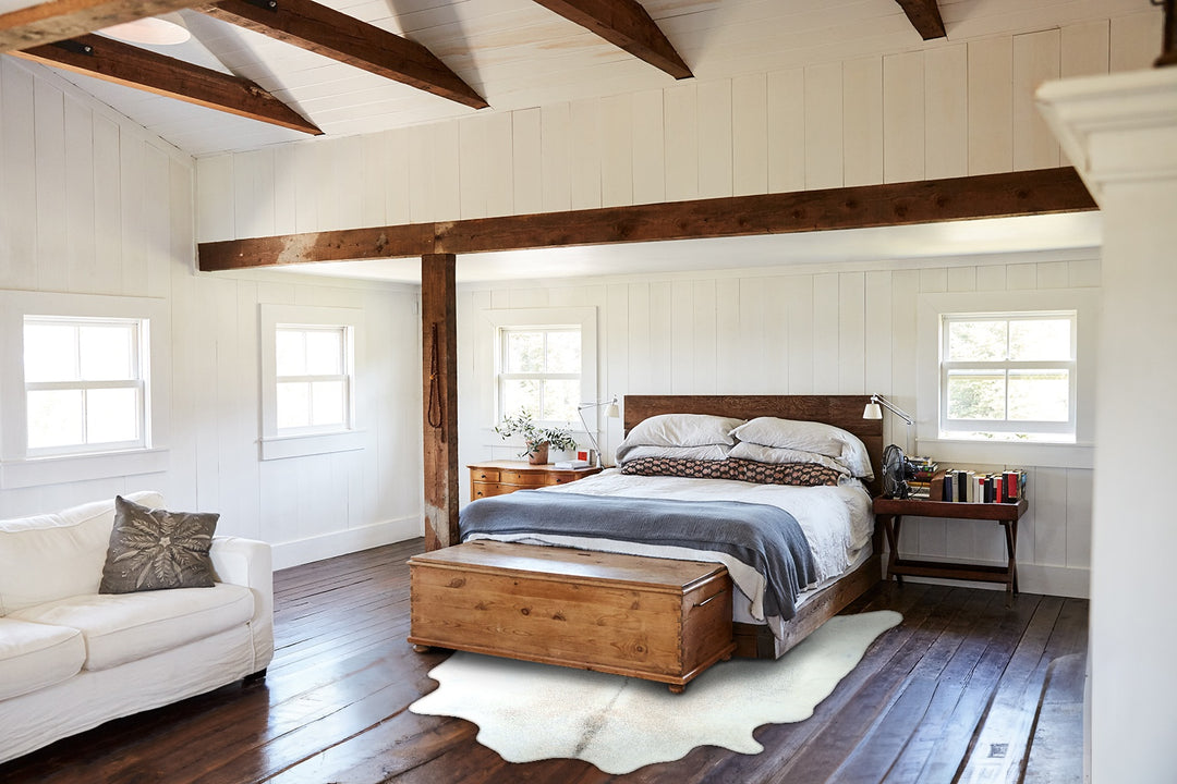 Grey with Beige X-Large Brazilian Cowhide Rug 6'11"H x 6'5"W #A48508 b