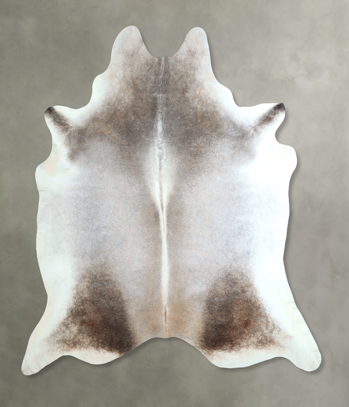 Grey with Beige XX-Large Brazilian Cowhide Rug 7'9"H x 7'1"W #A48510 by Hudson Hides