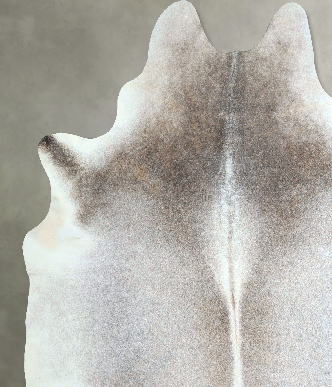 Grey with Beige XX-Large Brazilian Cowhide Rug 7'9"H x 7'1"W #A48510 b