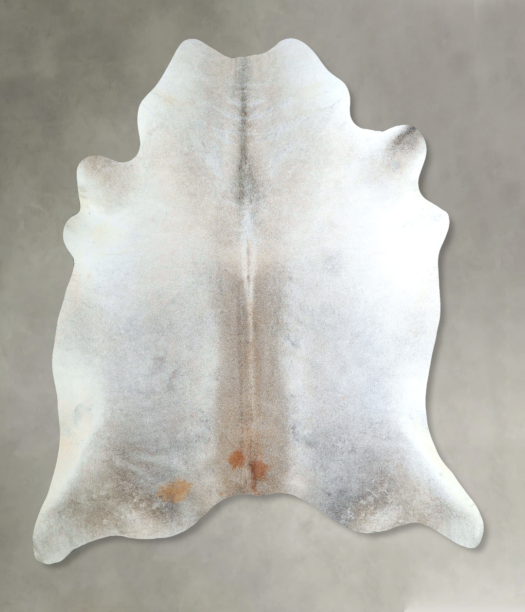 Grey with Beige X-Large Brazilian Cowhide Rug 7'3"H x 6'7"W #A48511 by