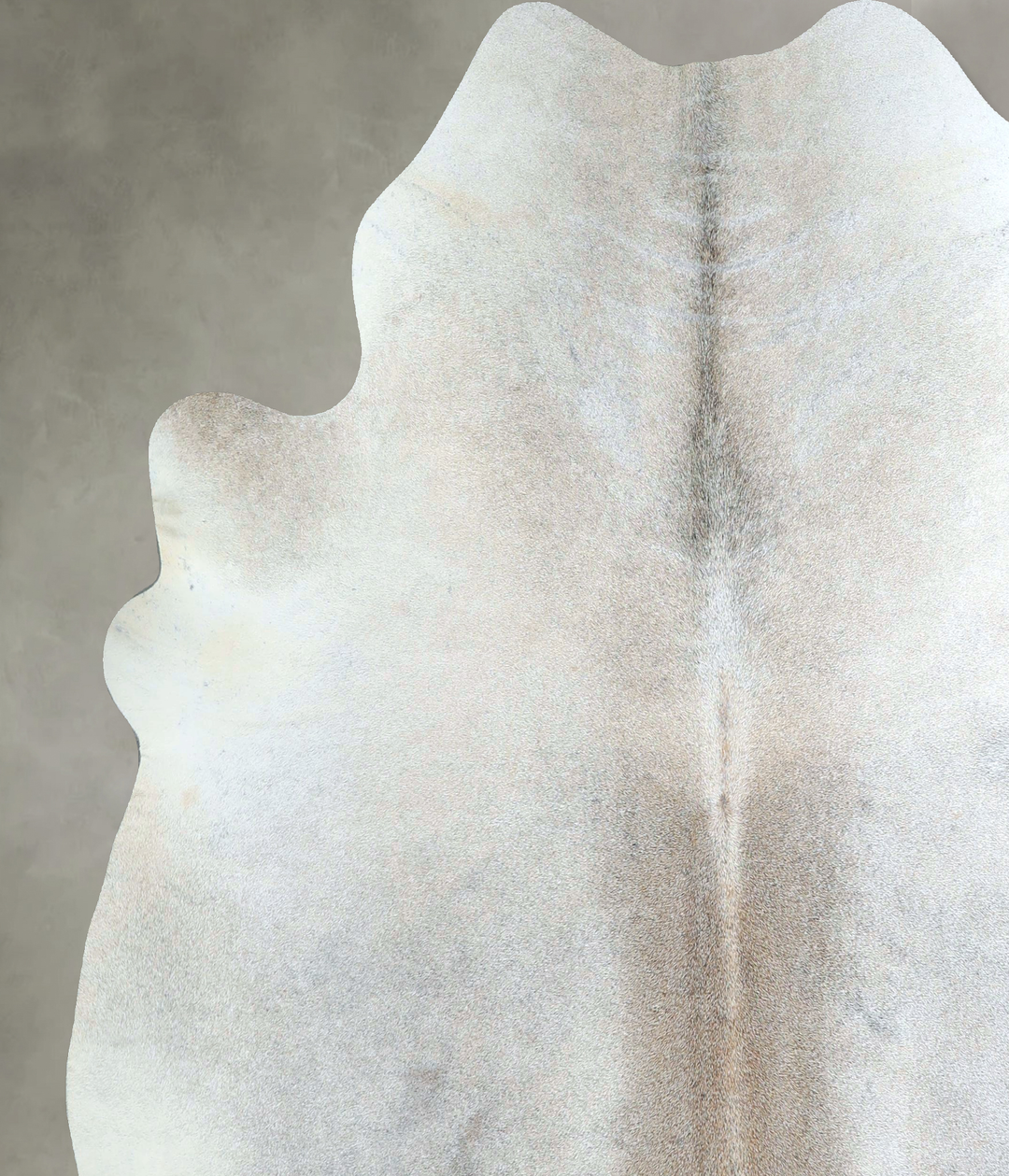 Grey with Beige X-Large Brazilian Cowhide Rug 7'3"H x 6'7"W #A48511 by