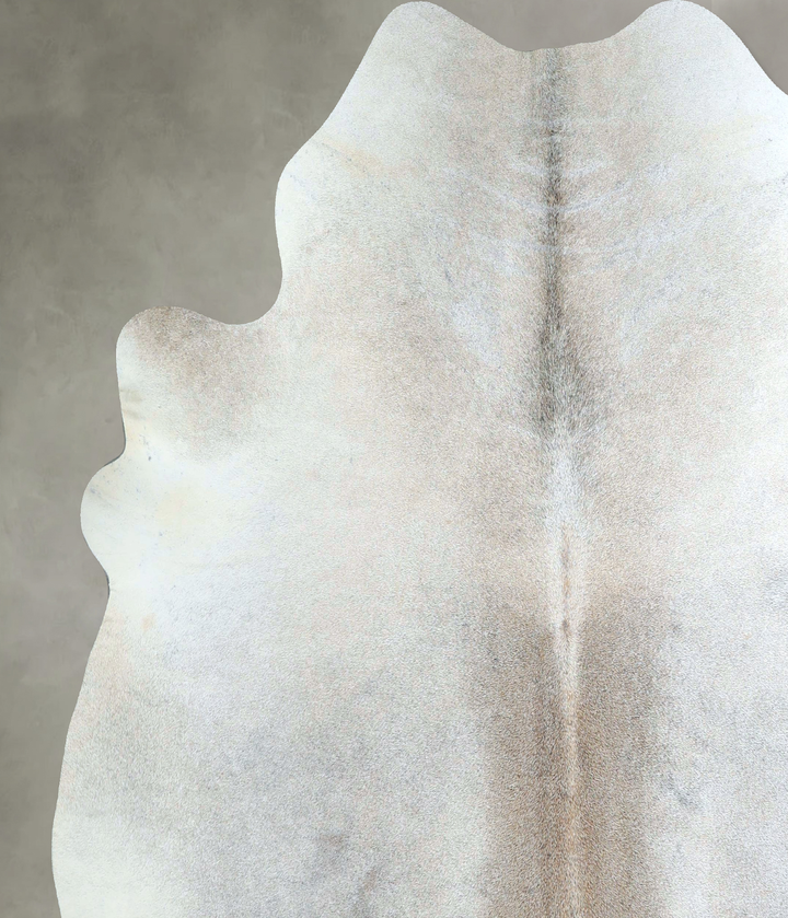 Grey with Beige X-Large Brazilian Cowhide Rug 7'3"H x 6'7"W #A48511 by Hudson Hides