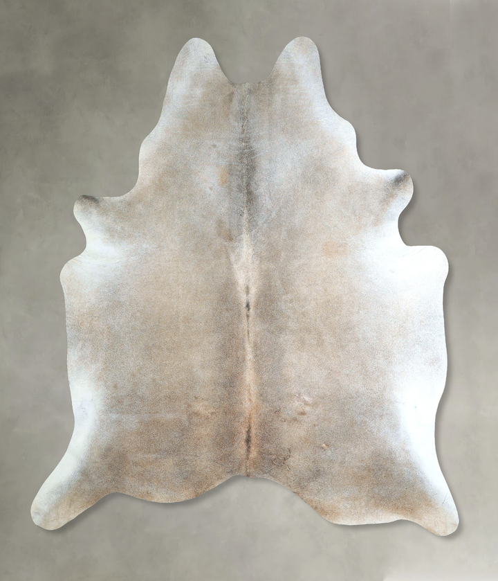 Grey with Beige X-Large Brazilian Cowhide Rug 7'2"H x 6'3"W #A48514 by Hudson Hides