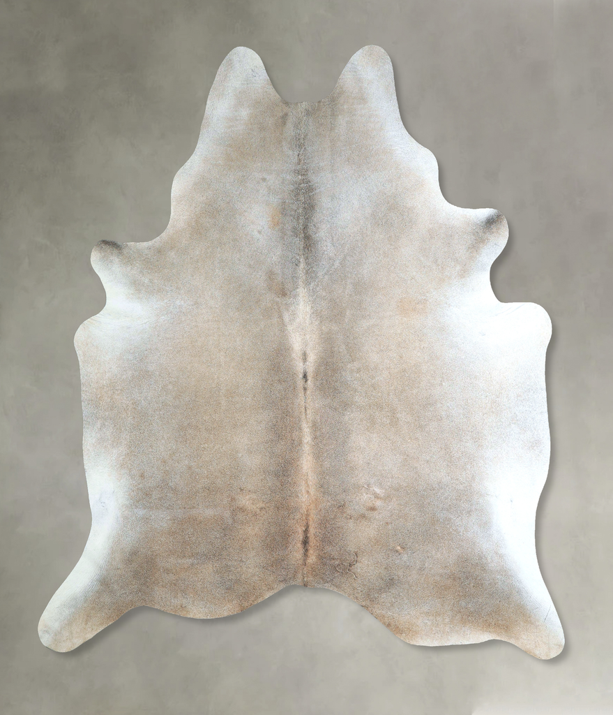 Grey with Beige X-Large Brazilian Cowhide Rug 7'2"H x 6'3"W #A48514 by Hudson Hides