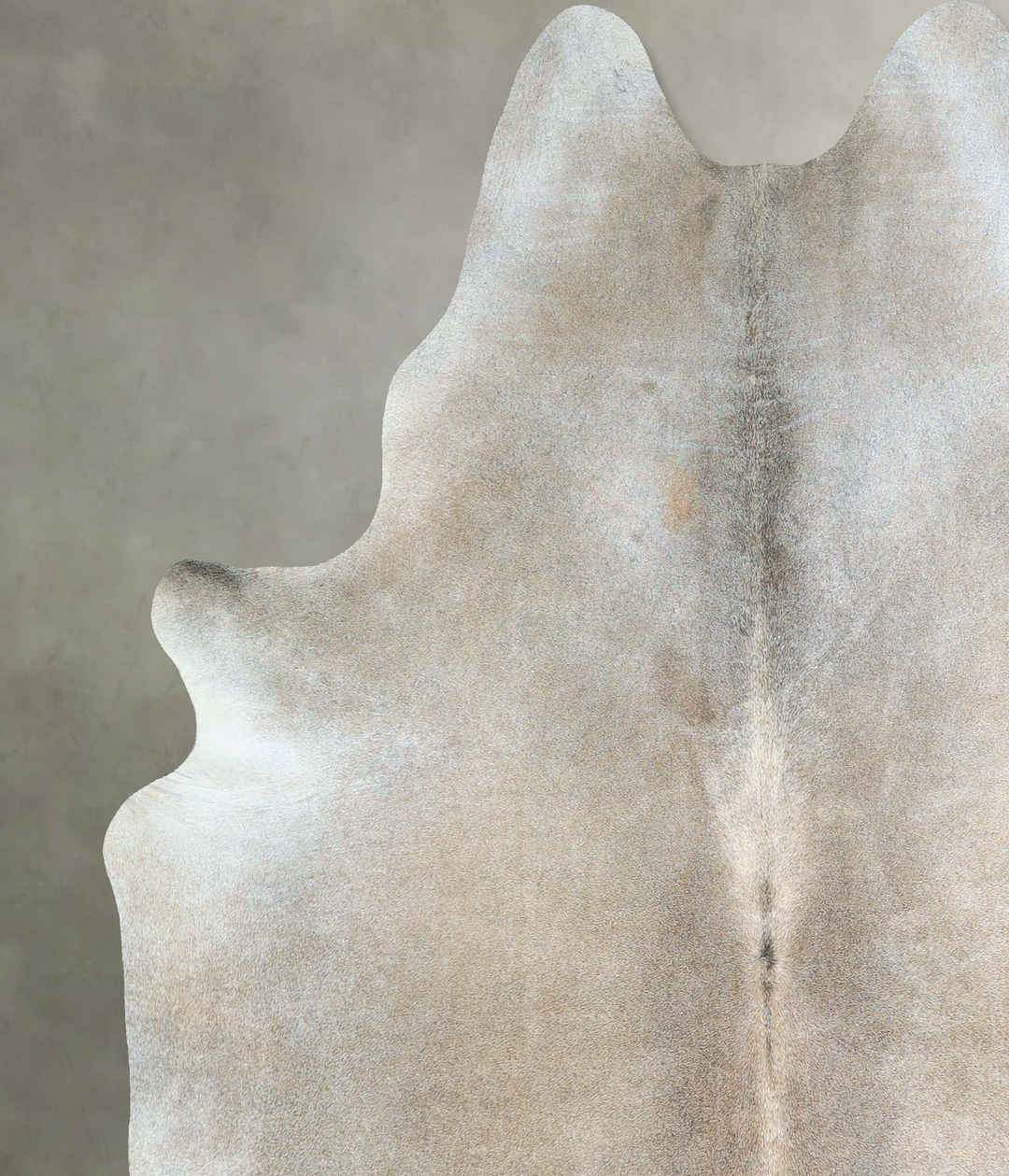 Grey with Beige X-Large Brazilian Cowhide Rug 7'2"H x 6'3"W #A48514 by