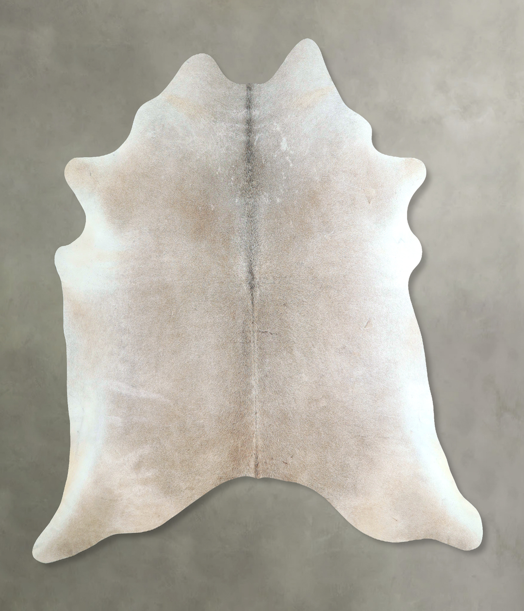 Grey with Beige X-Large Brazilian Cowhide Rug 7'1"H x 6'7"W #A48517 by