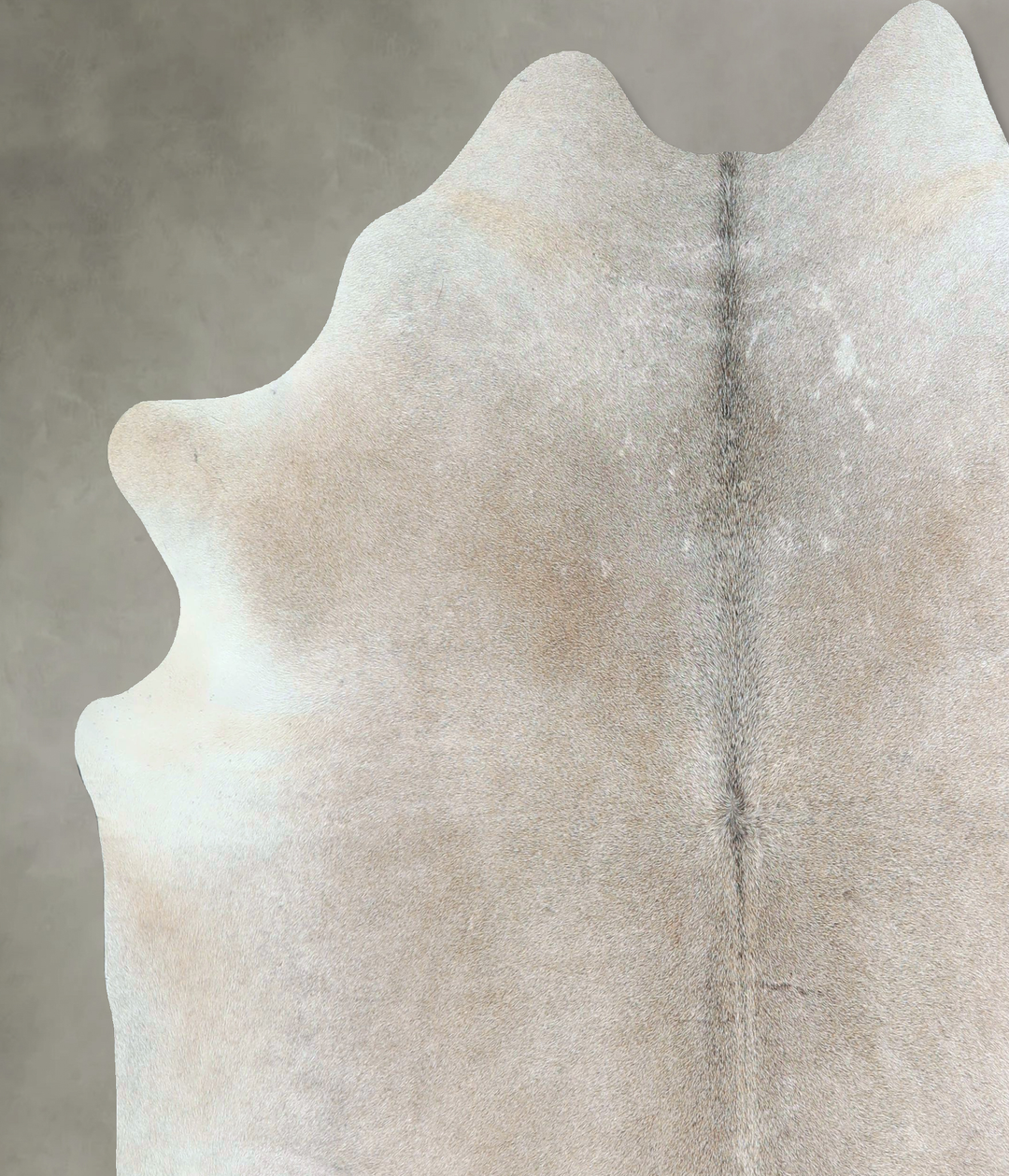 Grey with Beige X-Large Brazilian Cowhide Rug 7'1"H x 6'7"W #A48517 by