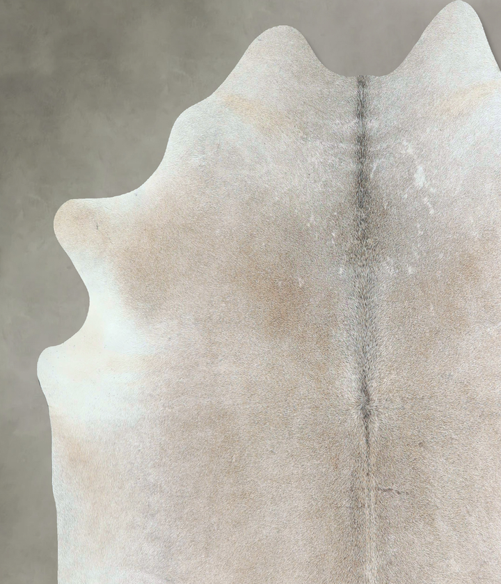 Grey with Beige X-Large Brazilian Cowhide Rug 7'1"H x 6'7"W #A48517 by Hudson Hides