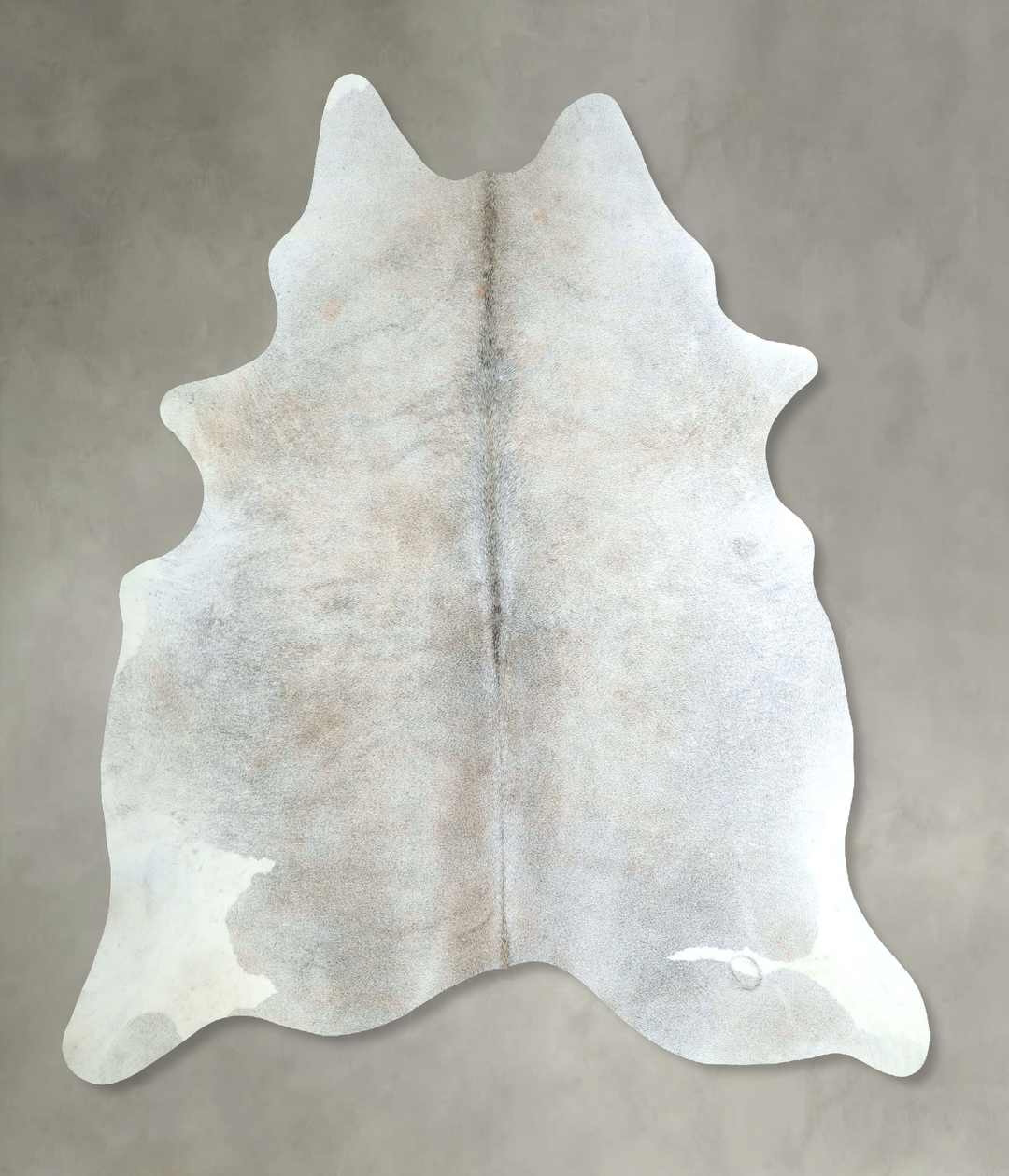 Grey with Beige XX-Large Brazilian Cowhide Rug 7'6"H x 6'9"W #A48518 b