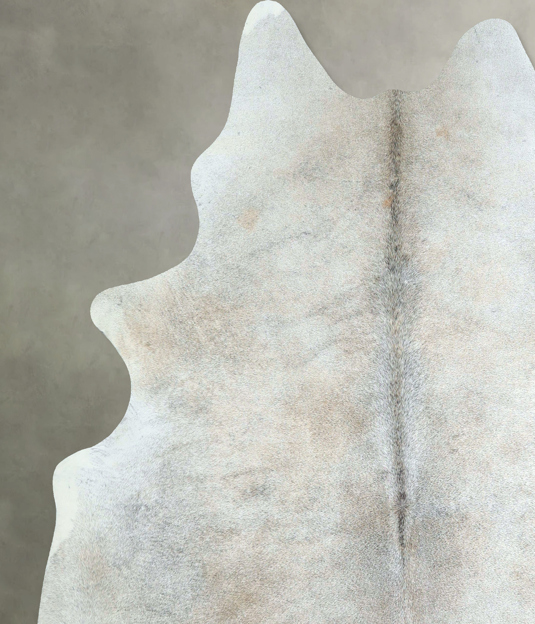 Grey with Beige XX-Large Brazilian Cowhide Rug 7'6"H x 6'9"W #A48518 b