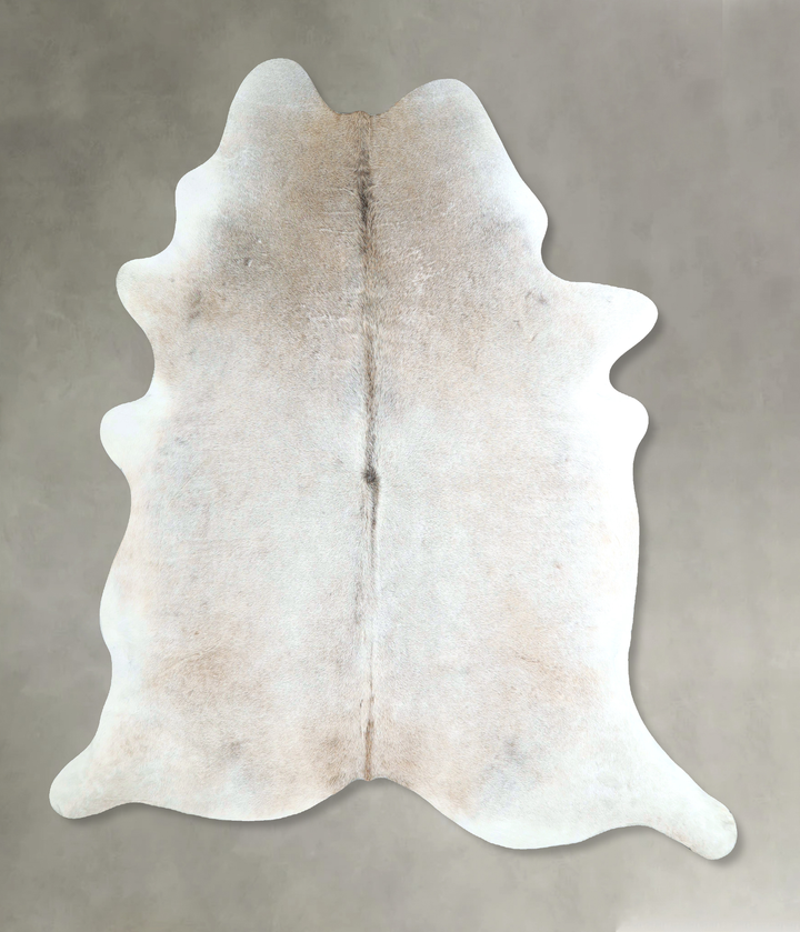 Grey with Beige X-Large Brazilian Cowhide Rug 7'6"H x 6'5"W #A48520 by Hudson Hides