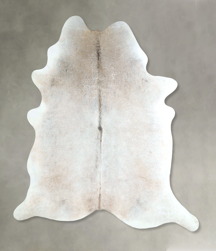 Grey with Beige X-Large Brazilian Cowhide Rug 7'6"H x 6'5"W #A48520 by Hudson Hides