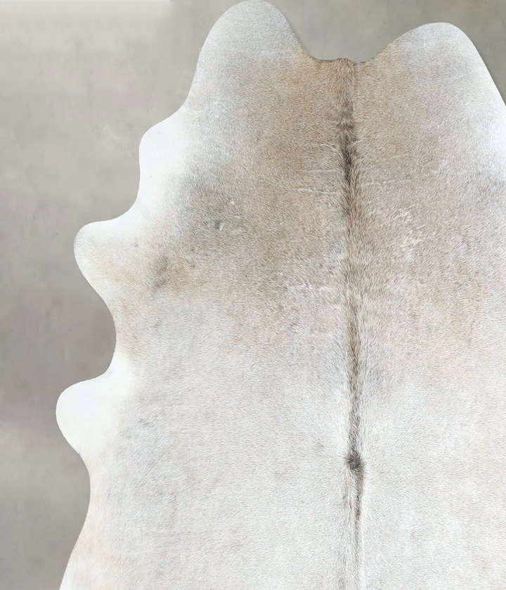 Grey with Beige X-Large Brazilian Cowhide Rug 7'6"H x 6'5"W #A48520 by Hudson Hides