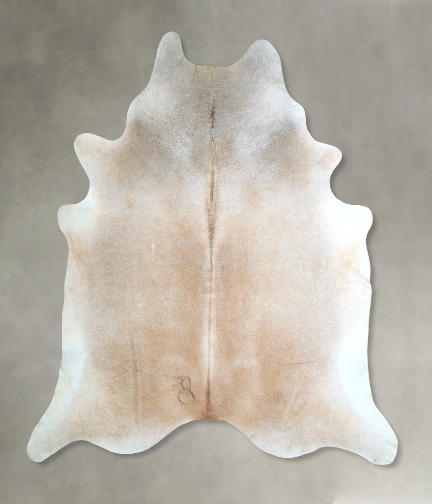 Grey with Beige XX-Large Brazilian Cowhide Rug 7'11"H x 7'4"W #A48525 by Hudson Hides