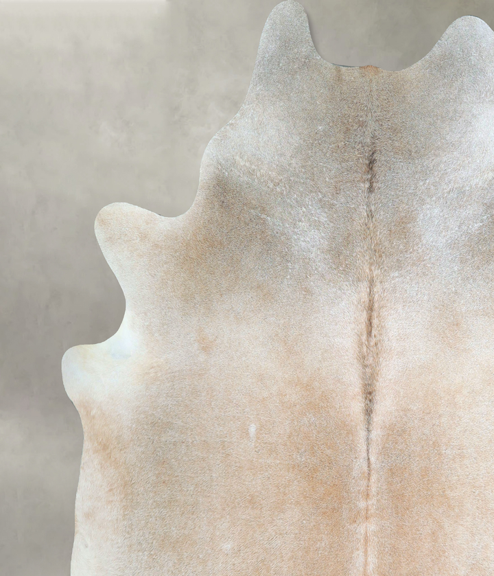 Grey with Beige XX-Large Brazilian Cowhide Rug 7'11"H x 7'4"W #A48525 by Hudson Hides