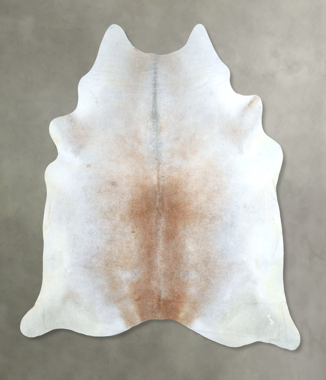 Grey with Beige XX-Large Brazilian Cowhide Rug 7'9"H x 7'3"W #A48529 b