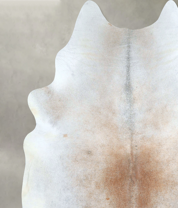 Grey with Beige XX-Large Brazilian Cowhide Rug 7'9"H x 7'3"W #A48529 by Hudson Hides