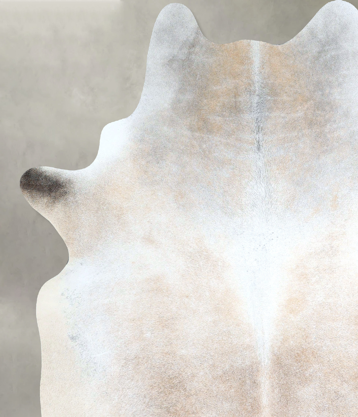 Grey with Beige X-Large Brazilian Cowhide Rug 7'5"H x 6'0"W #A48530 by Hudson Hides