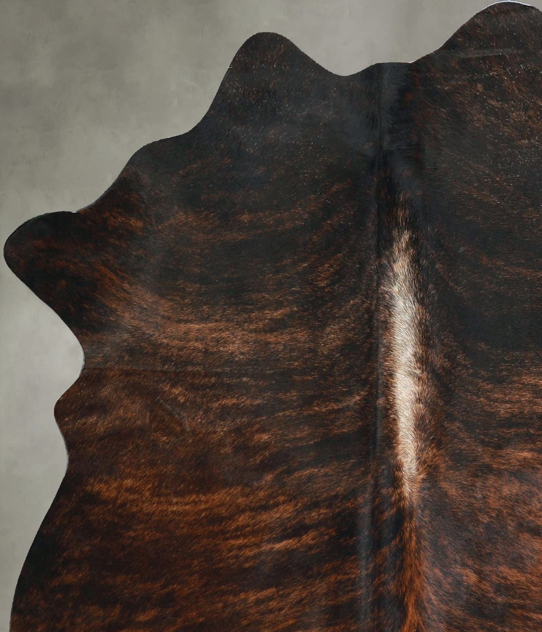 Dark Brindle Large Brazilian Cowhide Rug 5'11"H x 5'3"W #A48535 by Hud