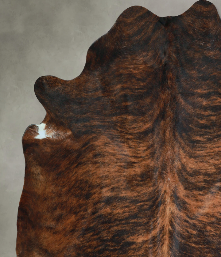 Dark Brindle XX-Large Brazilian Cowhide Rug 8'0"H x 7'2"W #A48536 by Hudson Hides