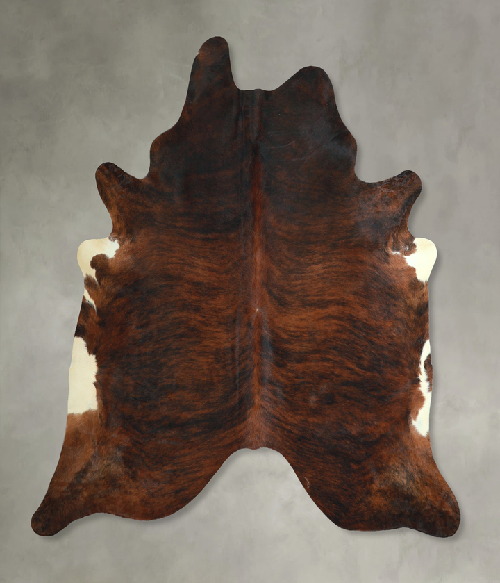 Dark Brindle X-Large Brazilian Cowhide Rug 7'0"H x 6'11"W #A48537 by Hudson Hides