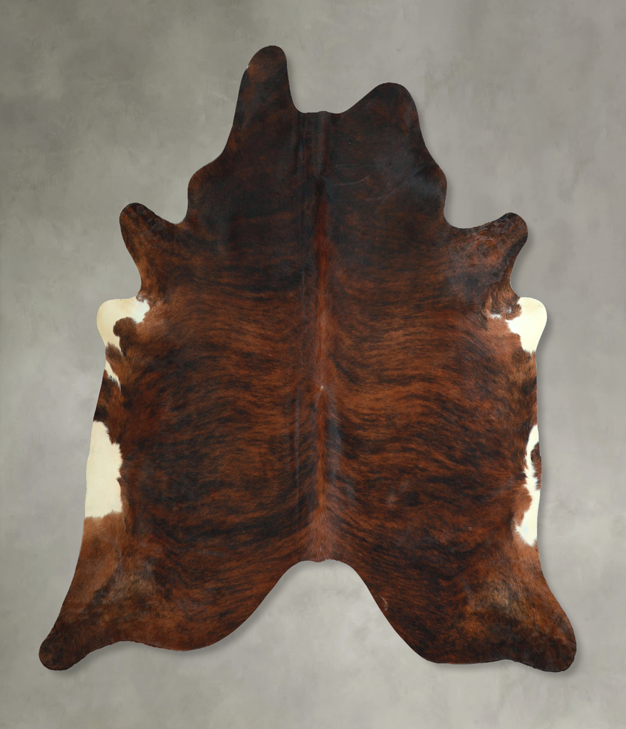 Dark Brindle X-Large Brazilian Cowhide Rug 7'0"H x 6'11"W #A48537 by Hudson Hides