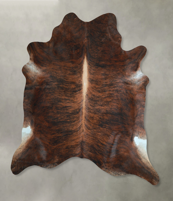 Dark Brindle XX-Large Brazilian Cowhide Rug 7'8"H x 6'7"W #A48538 by Hudson Hides