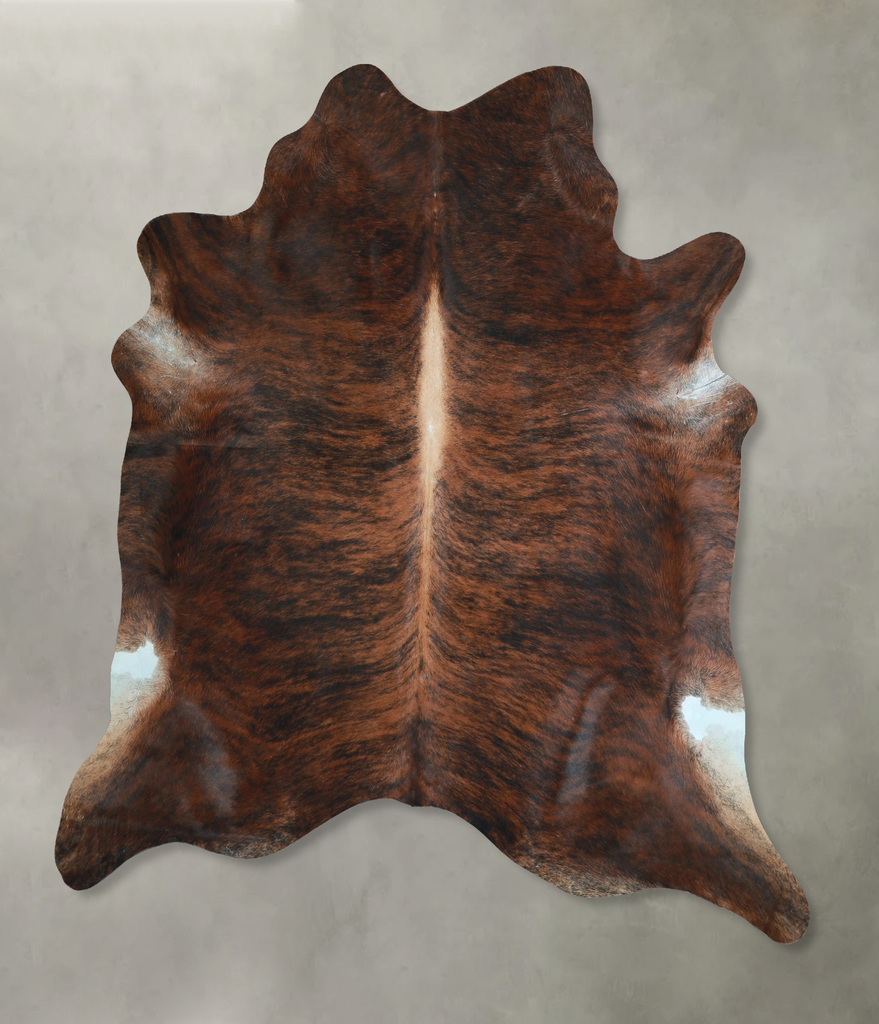 Dark Brindle XX-Large Brazilian Cowhide Rug 7'8"H x 6'7"W #A48538 by Hudson Hides