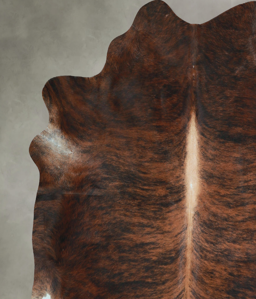 Dark Brindle XX-Large Brazilian Cowhide Rug 7'8"H x 6'7"W #A48538 by H