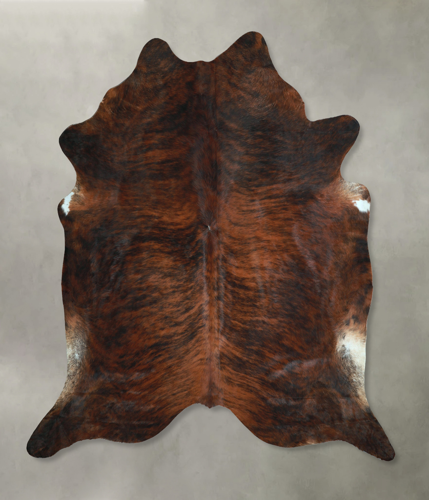 Dark Brindle XX-Large Brazilian Cowhide Rug 8'6"H x 7'11"W #A48539 by Hudson Hides