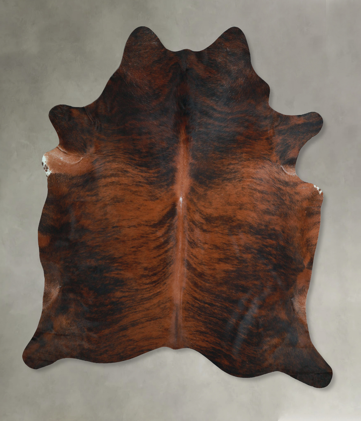 Dark Brindle XX-Large Brazilian Cowhide Rug 8'1"H x 6'10"W #A48540 by Hudson Hides