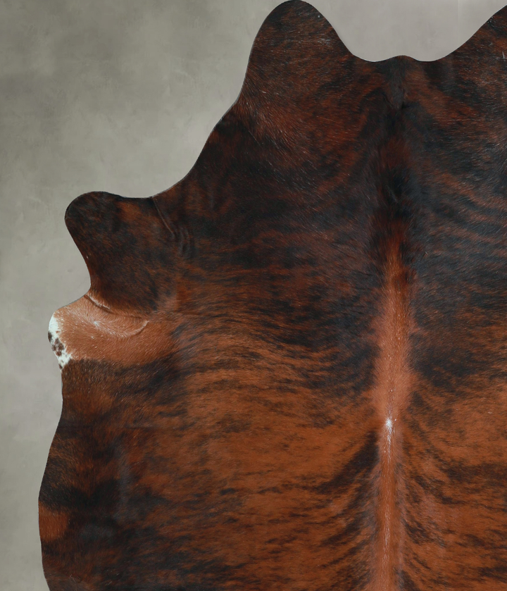 Dark Brindle XX-Large Brazilian Cowhide Rug 8'1"H x 6'10"W #A48540 by Hudson Hides