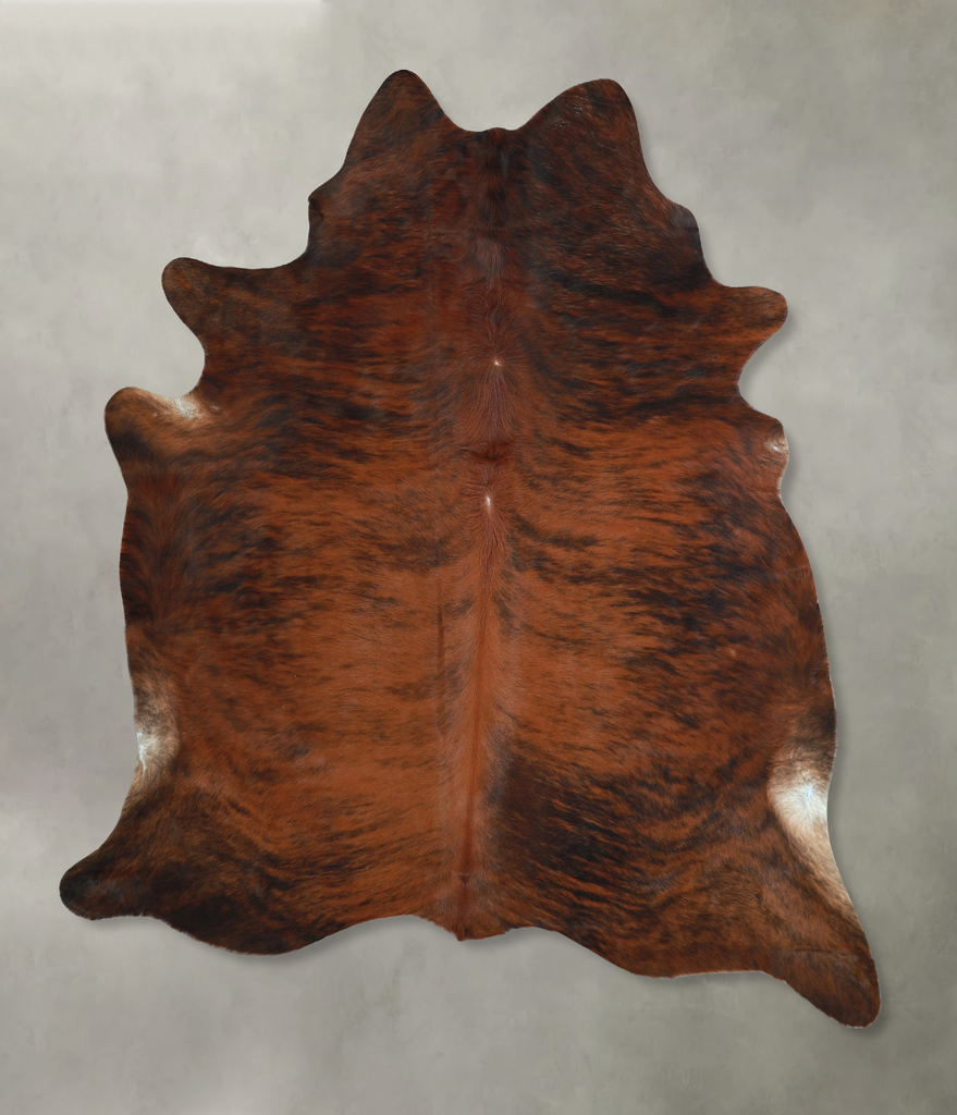 Dark Brindle X-Large Brazilian Cowhide Rug 7'4"H x 6'3"W #A48541 by Hudson Hides