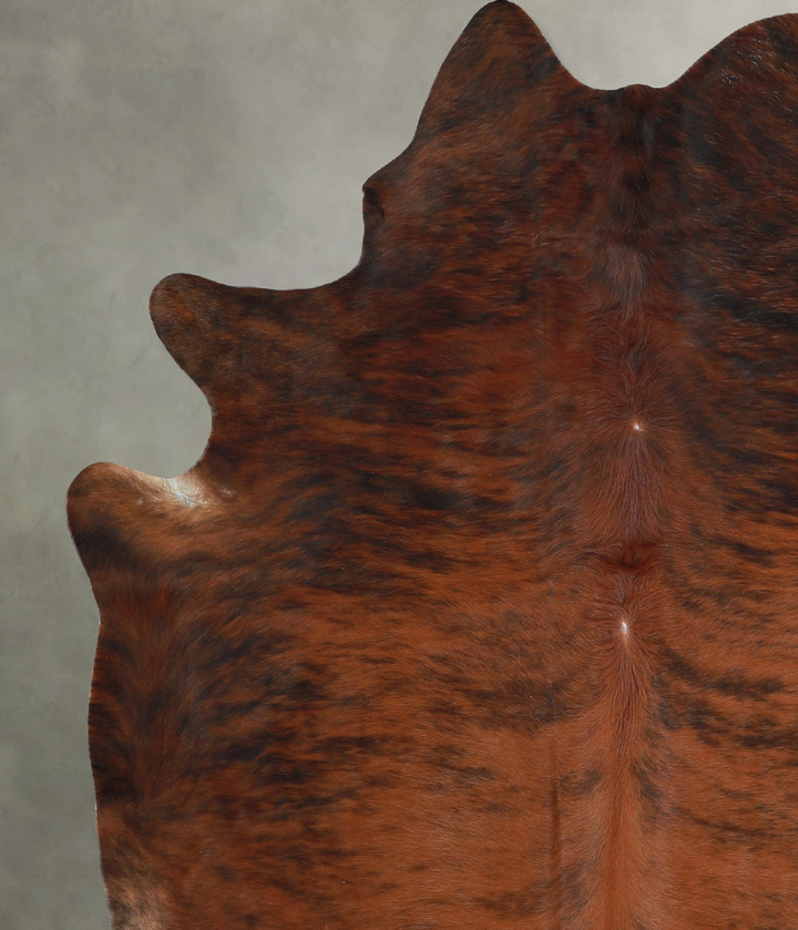 Dark Brindle X-Large Brazilian Cowhide Rug 7'4"H x 6'3"W #A48541 by Hudson Hides