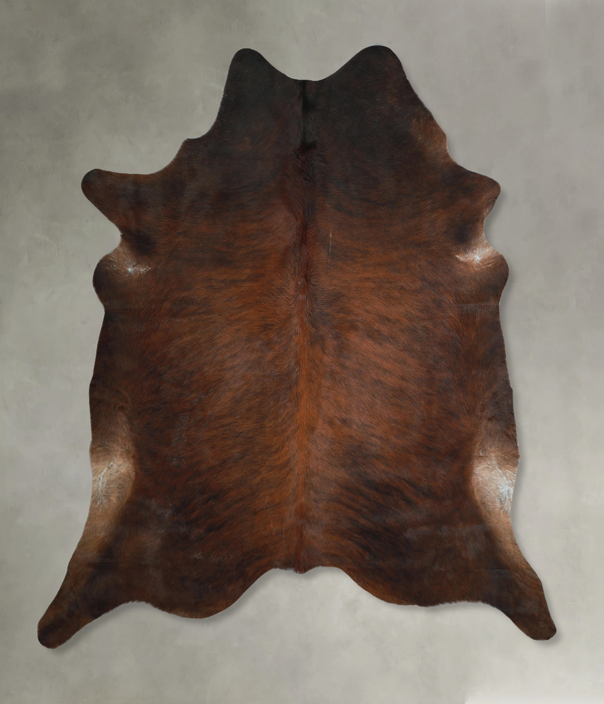 Dark Brindle XX-Large Brazilian Cowhide Rug 7'7"H x 6'11"W #A48545 by Hudson Hides