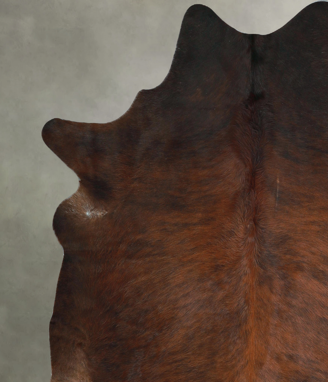 Dark Brindle XX-Large Brazilian Cowhide Rug 7'7"H x 6'11"W #A48545 by 